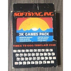 SOFTSYNC 2K GAMES PACK - Timex TS1000 / Sinclair ZX81 - Used